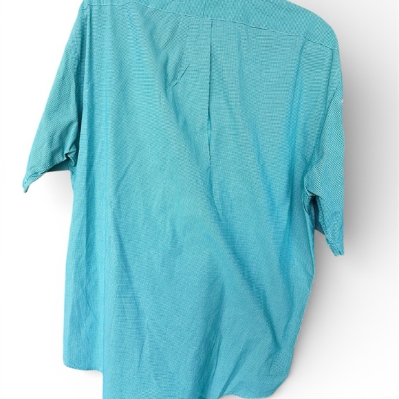 Polo Ralph Lauren Blake Green & White Short Sleeve Button Down Gingham Shirt L - Picture 3 of 6